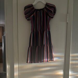 Wonder Nation Black and Red Puff Sleeve Sundress